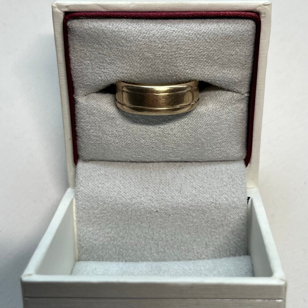 Vintage 14K Gold Mens Wedding Band Size 9 Solid Yellow Gold Ring 5g